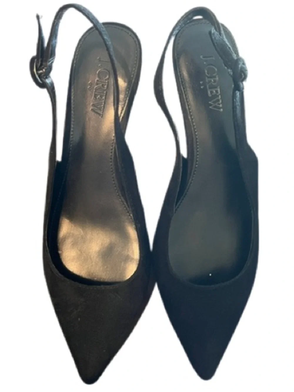 J Crew Black Velveteen Tall Kitten Heels 6.5